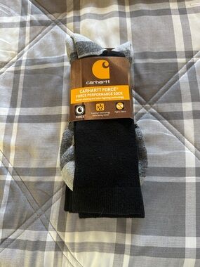 Carhartt Force Crew Socks - Black & Gray